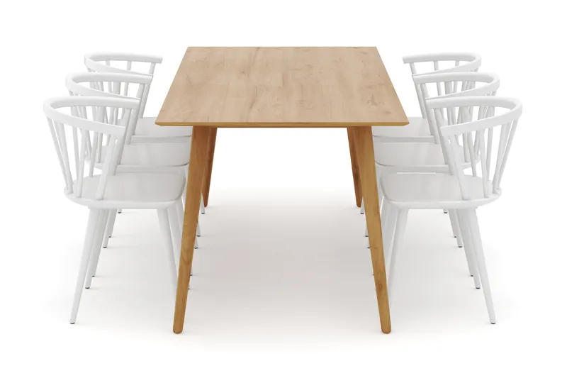 Tyrö Matgrupp med 6 st Tyrö Karmstolar - Möbler - Bord & matgrupper - Matgrupper