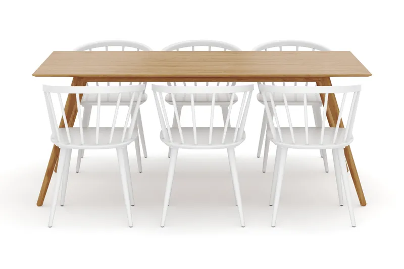 Tyrö Matgrupp med 6 st Tyrö Karmstolar - Möbler - Bord & matgrupper - Matgrupper