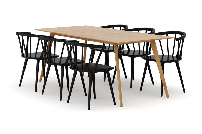 Tyrö Matgrupp med 6 st Tyrö Karmstolar - Möbler - Bord & matgrupper - Matgrupper