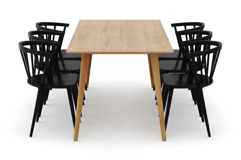 Tyrö Matgrupp med 6 st Tyrö Karmstolar - Möbler - Bord & matgrupper - Matgrupper