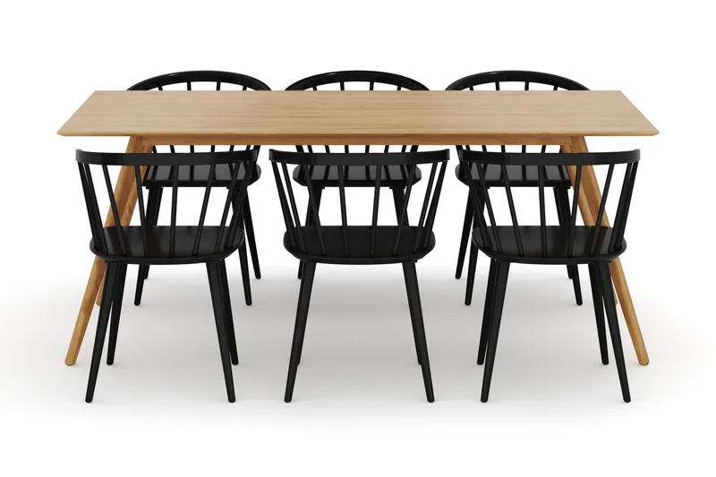 Tyrö Matgrupp med 6 st Tyrö Karmstolar - Möbler - Bord & matgrupper - Matgrupper