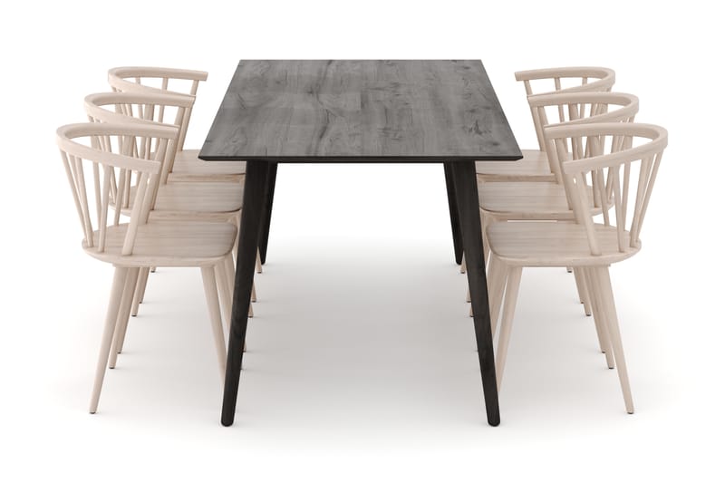 Tyrö Matgrupp med 6 st Tyrö Karmstolar - Möbler - Bord & matgrupper - Matgrupper