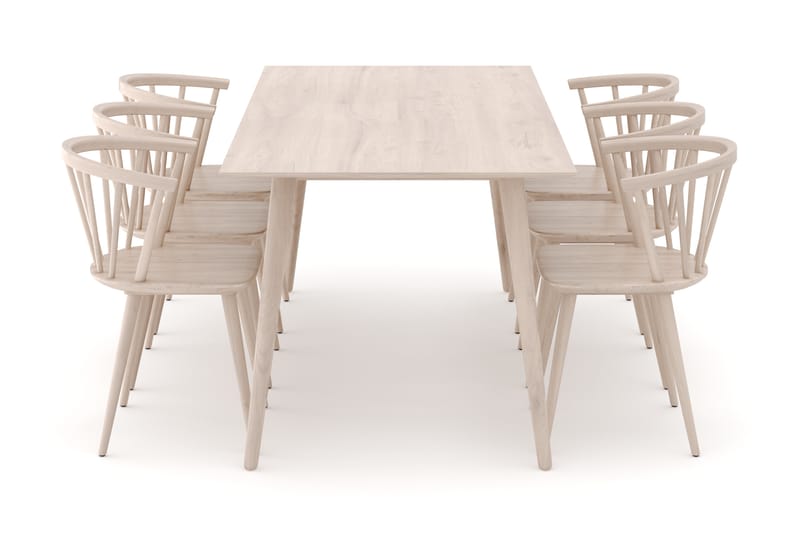 Tyrö Matgrupp med 6 st Tyrö Karmstolar - Möbler - Bord & matgrupper - Matgrupper