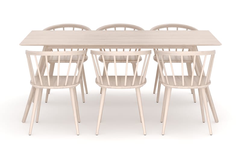 Tyrö Matgrupp med 6 st Tyrö Karmstolar - Möbler - Bord & matgrupper - Matgrupper