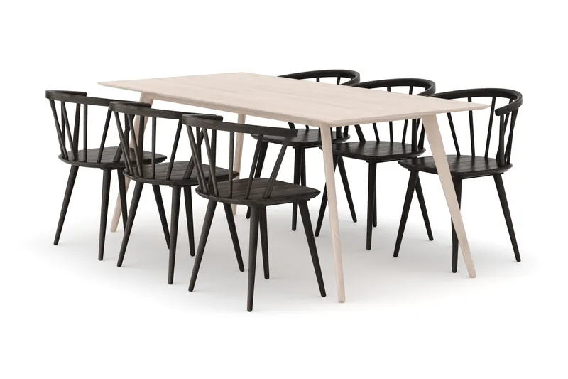 Tyrö Matgrupp med 6 st Tyrö Karmstolar - Möbler - Bord & matgrupper - Matgrupper