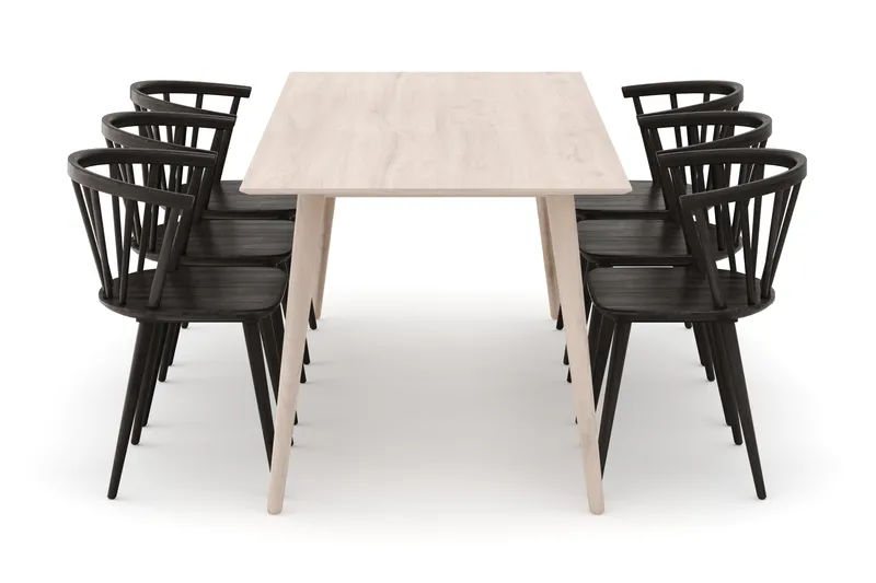 Tyrö Matgrupp med 6 st Tyrö Karmstolar - Möbler - Bord & matgrupper - Matgrupper