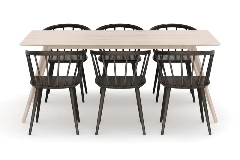 Tyrö Matgrupp med 6 st Tyrö Karmstolar - Möbler - Bord & matgrupper - Matgrupper