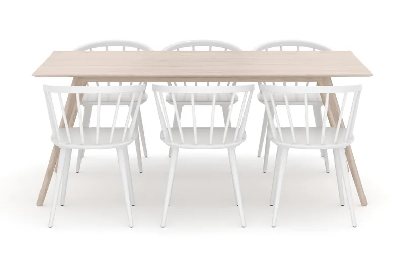 Tyrö Matgrupp med 6 st Tyrö Karmstolar - Möbler - Bord & matgrupper - Matgrupper