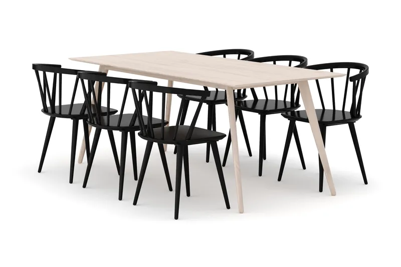 Tyrö Matgrupp med 6 st Tyrö Karmstolar - Möbler - Bord & matgrupper - Matgrupper