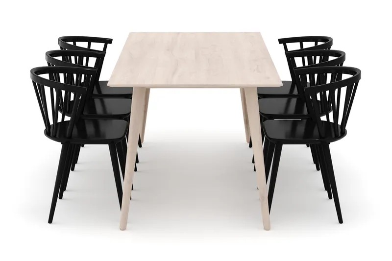 Tyrö Matgrupp med 6 st Tyrö Karmstolar - Möbler - Bord & matgrupper - Matgrupper