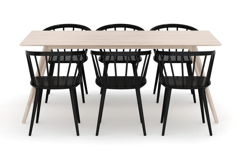 Tyrö Matgrupp med 6 st Tyrö Karmstolar - Möbler - Bord & matgrupper - Matgrupper