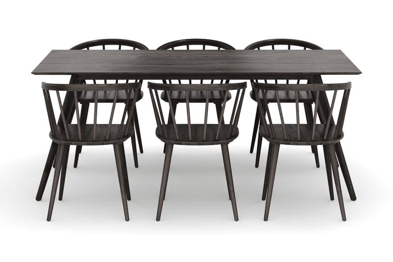 Tyrö Matgrupp med 6 st Tyrö Karmstolar - Möbler - Bord & matgrupper - Matgrupper