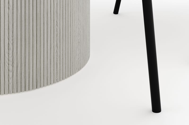 Uppveda Matbord 120 cm Rund med 4 Berit Stolar - Vit - Möbler - Bord & matgrupper - Matgrupper