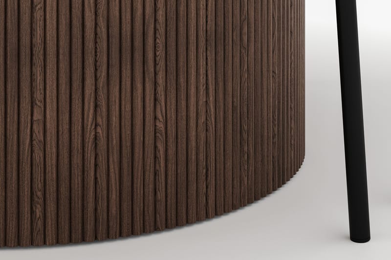 Uppveda Matbord 120 cm Rund med 4 Gemmiano Stolar - Brun - Möbler - Bord & matgrupper - Matgrupper