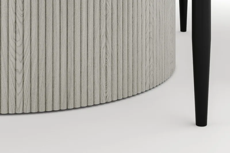 Uppveda Matbord 120 cm Rund med 4 Sawako Stolar - Vit - Möbler - Bord & matgrupper - Matgrupper