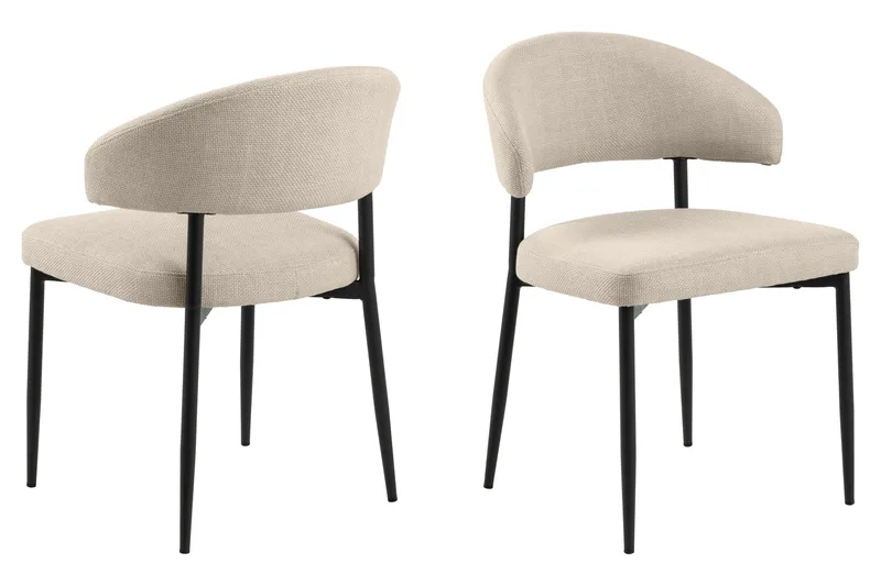 Uppveda Matbord 120 cm Rund med 4 Sawako Stolar - Vit - Möbler - Bord & matgrupper - Matgrupper