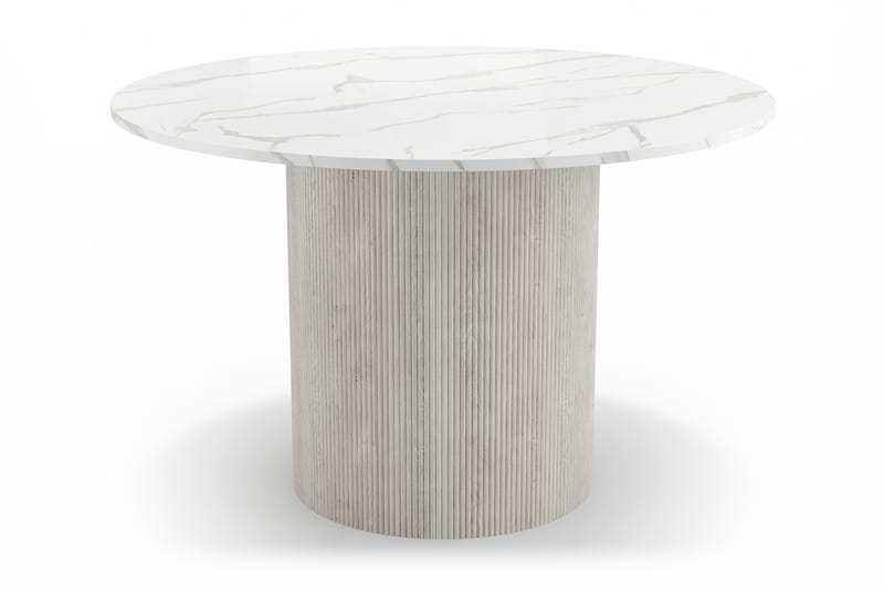 Uppveda Matbord 120 cm Rund med 4 Sawako Stolar - Vit - Möbler - Bord & matgrupper - Matgrupper