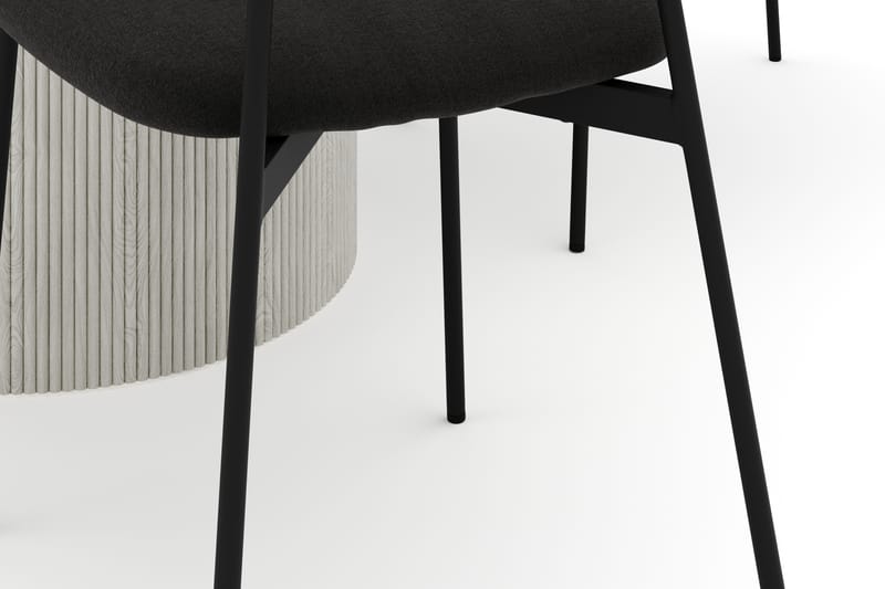 Uppveda Matbord 120 cm Rund med 4 st Lowe Matstol|Bouclear - Vit - Möbler - Bord & matgrupper - Matgrupper