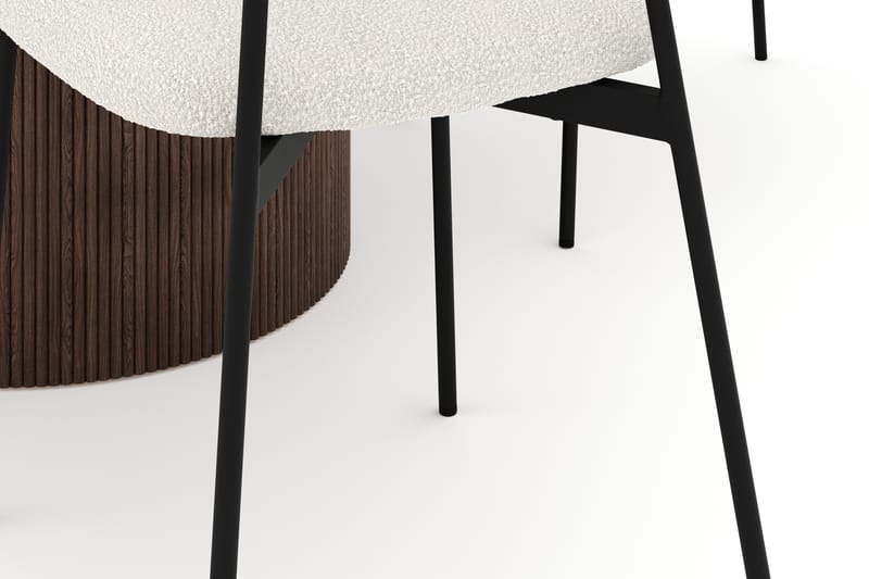 Uppveda Matbord 120 cm Rund med 4 st Lowe Matstol|Svartar - Brun - Möbler - Bord & matgrupper - Matgrupper