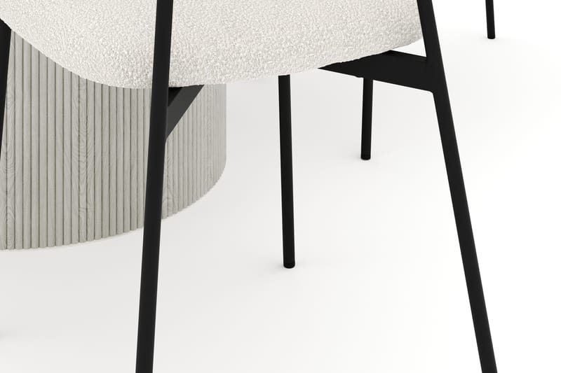 Uppveda Matbord 120 cm Rund med 4 st Lowe Matstol|Svartar - Vit - Möbler - Bord & matgrupper - Matgrupper
