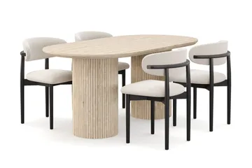 Vit/Svart - Beige
