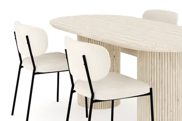 Uppveda Matgrupp 180 cm Oval med 4 Gemmiano Matstolar - Travetin - Möbler - Bord & matgrupper - Matgrupper