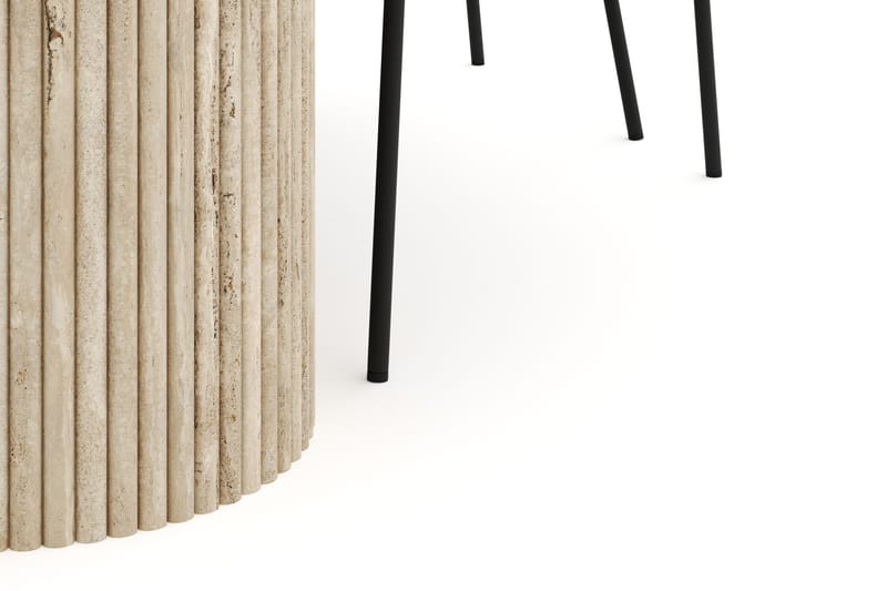 Uppveda Matgrupp 180 cm Oval Travertin med 4 Lowe Matstolar - Travertin - Möbler - Bord & matgrupper - Matgrupper
