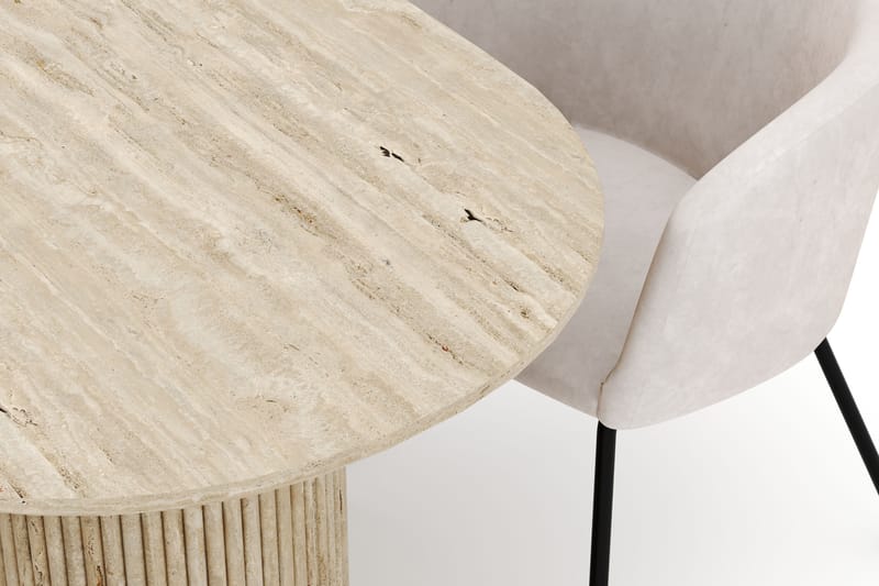 Uppveda Ovalt Matbord 180x90 cm med 4 Berit Stolar - Beige - Möbler - Bord & matgrupper - Matgrupper