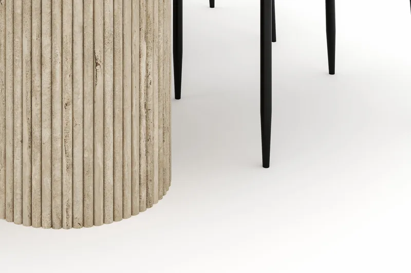 Uppveda Ovalt Matbord 180x90 cm med 4 Sawako Stolar - Beige - Möbler - Bord & matgrupper - Matgrupper