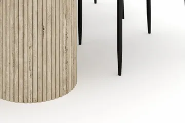 Uppveda Ovalt Matbord 180x90 cm med 4 Sawako Stolar - Beige - Möbler - Bord & matgrupper - Matgrupper