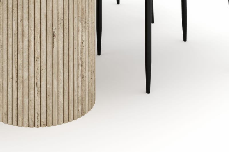 Uppveda Ovalt Matbord 180x90 cm med 4 Sawako Stolar - Beige - Möbler - Bord & matgrupper - Matgrupper