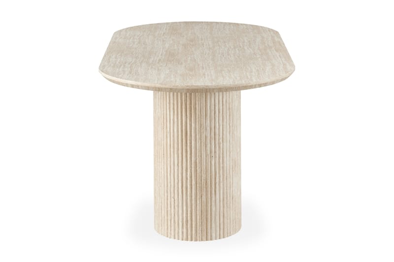 Uppveda Ovalt Matbord 180x90 cm Travertin Utseende - Beige - Möbler - Bord & matgrupper - Matbord & köksbord