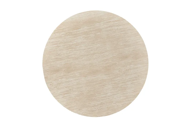 Uppveda Runt Matbord 120 cm med Travertinutseende - Beige - Möbler - Bord & matgrupper - Matbord & köksbord