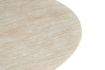 Uppveda Runt Matbord 120 cm med Travertinutseende - Beige - Möbler - Bord & matgrupper - Matbord & köksbord