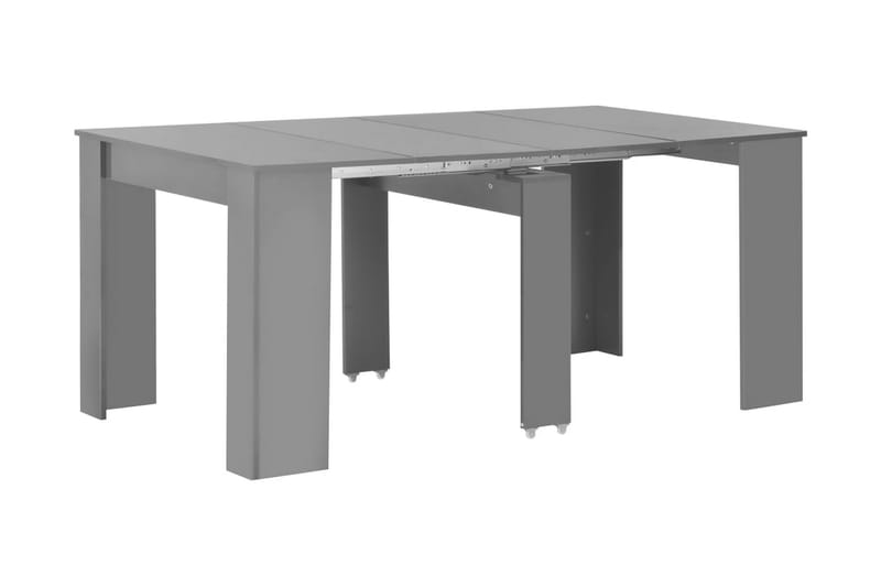 Utdragbart matbord grå högglans 175x90x75 cm - Grå - Matbord & köksbord
