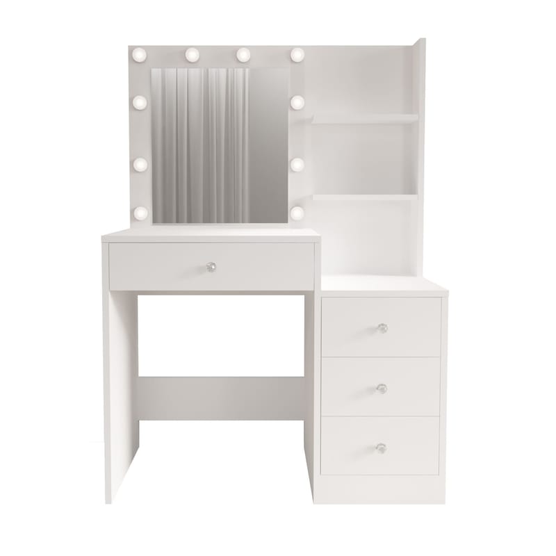 Uvero Sminkbord 69,4x135x40 cm - Vit - Möbler - Bord & matgrupper - Sminkbord & toalettbord