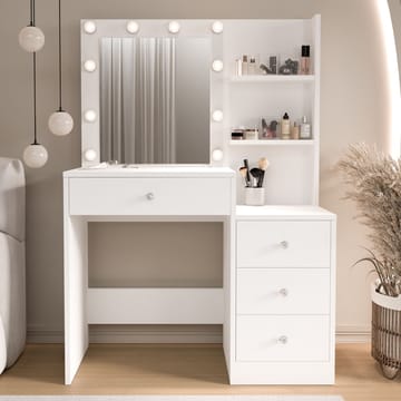 Uvero Sminkbord 69,4x135x40 cm - Vit - Möbler - Bord & matgrupper - Sminkbord & toalettbord
