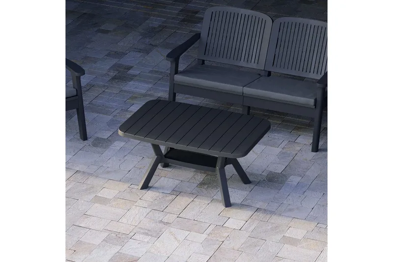 Uvudhulash Soffbord 52,5 cm - Antracit/Kolfärgad - Utemöbler - Balkong - Balkongmöbler - Balkongbord