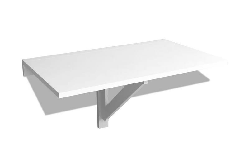 Vägghängt fällbord vit 100x60 cm - Vit - Klaffbord & Hopfällbart bord