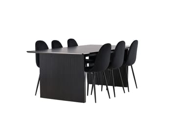 Vail Matbord 200 cm med 6 Polar Köksstol - Möbler - Bord & matgrupper - Matgrupper