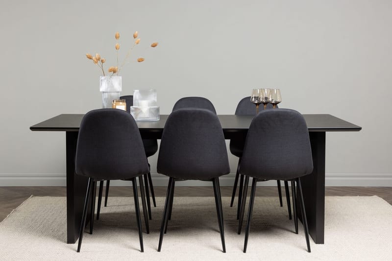 Vail Matbord 200 cm med 6 Polar Matstol