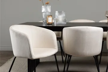Vail Matgrupp 200 cm Rektangulär med 6 Berit stolar - Beige - Möbler - Bord & matgrupper - Matgrupper