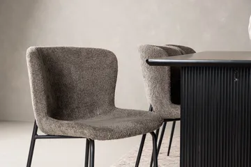 Vail Matgrupp 200 cm Rektangulär med 6 Modesto stolar - Svart - Möbler - Bord & matgrupper - Matgrupper