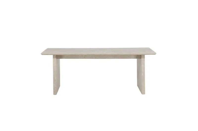 Vail Stort Rektangulärt Matbord 200 cm med Trä- och Ekutseende, Beige