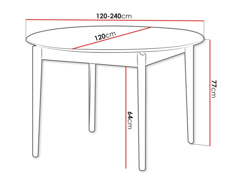 Valden Matbord 120x77 cm - Mörk ek - Möbler - Bord & matgrupper - Matbord & köksbord