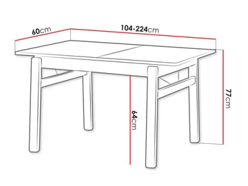 Valden Matbord 60x77 cm - Ljus ek - Möbler - Bord & matgrupper - Matbord & köksbord