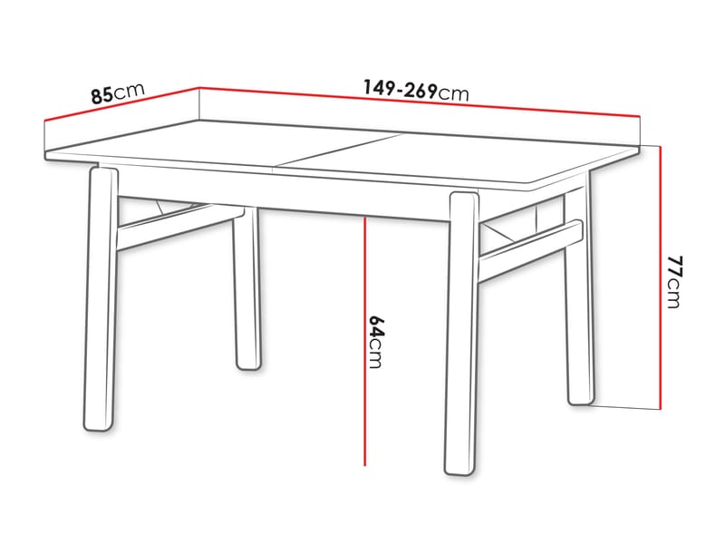 Valden Matbord 85x77 cm - Ljus ek - Möbler - Bord & matgrupper - Matbord & köksbord