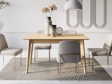 Valden Utdragbart Rektangulärt Matbord 145 cm med Ljus Ek-utseende - Brun - Möbler - Bord & matgrupper - Matbord & köksbord