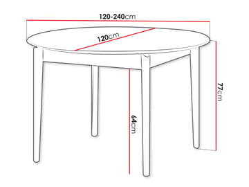 Valden Utdragbart Runt Matbord 120–240 cm i Trä med Ekutseende - Brun - Möbler - Bord & matgrupper - Matbord & köksbord