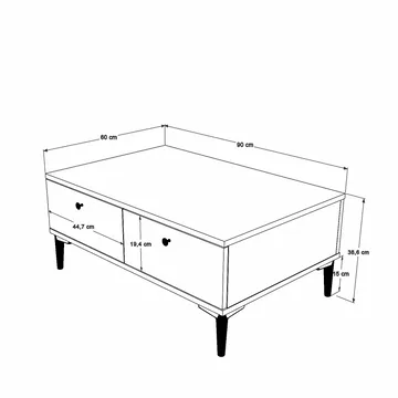 Valren Soffbord 90x38,6x60 cm - Valnöt - Möbler - Bord & matgrupper - Soffbord